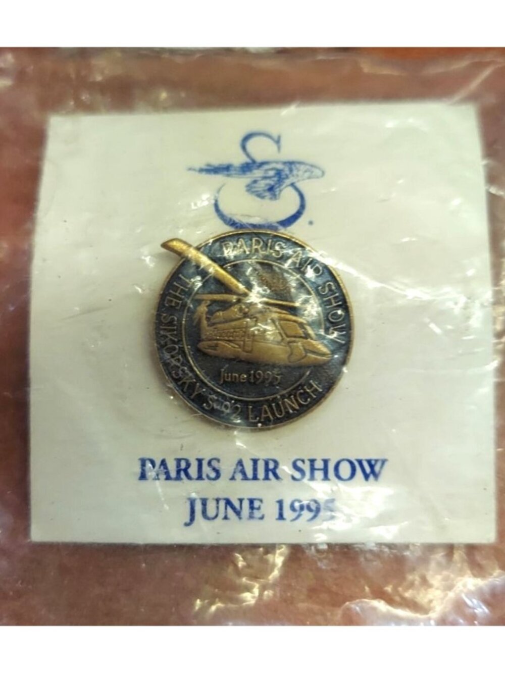 Paris Air Show 1995 Sikorsky S-92 Launch Commemorative Pin